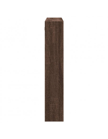 Armadietto a Muro Rovere Marrone 80x15x80 cm Legno Multistrato