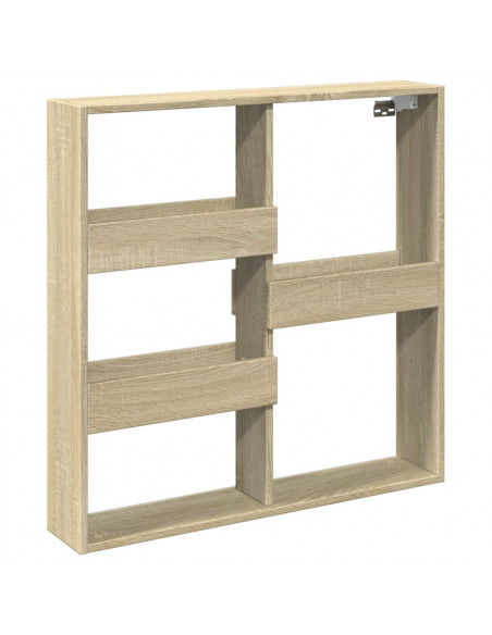 Armadietto a Muro Rovere Sonoma 80x15x80 cm Legno Multistrato
