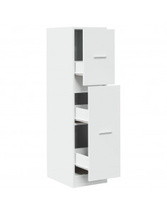 Armadietto da Farmacia Bianco 30x41x118 cm in Truciolato 2