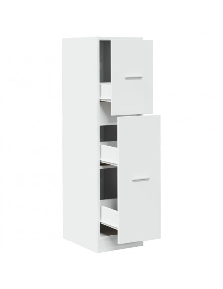 Armadietto da Farmacia Bianco 30x41x118 cm in Truciolato