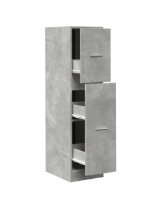 Armadietto da Farmacia Grigio Cemento 30x41x118 cm Truciolato 2