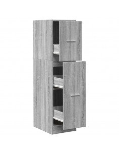 Armadietto da Farmacia Grigio Sonoma 30x41x118 cm in Truciolato 2