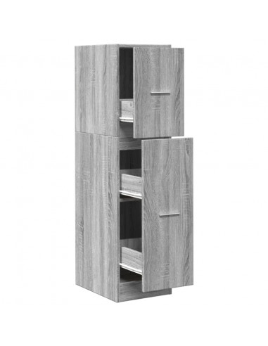 Armadietto da Farmacia Grigio Sonoma 30x41x118 cm in Truciolato