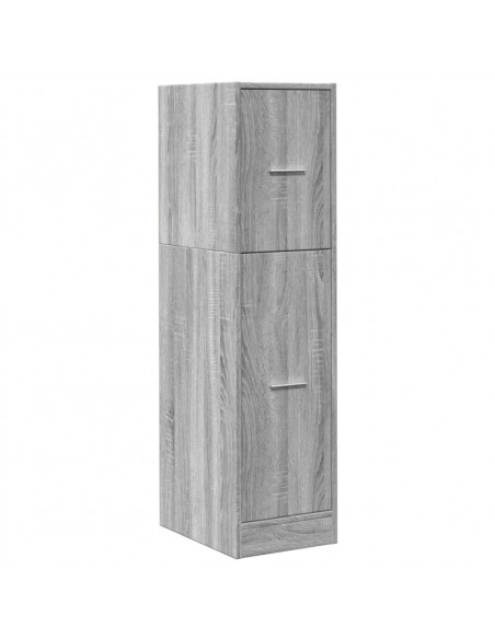 Armadietto da Farmacia Grigio Sonoma 30x41x118 cm in Truciolato