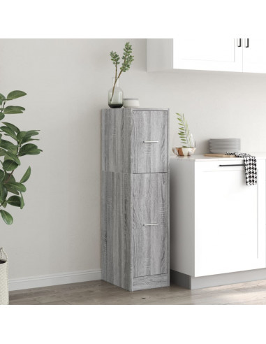 Armadietto da Farmacia Grigio Sonoma 30x41x118 cm in Truciolato