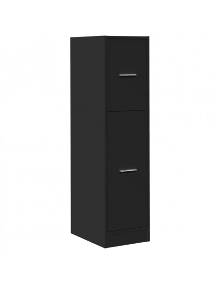 Armadietto da Farmacia Nero 30x41x118 cm in Truciolato