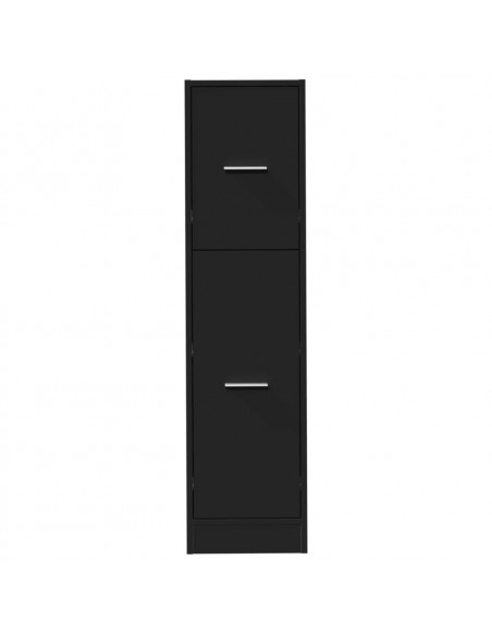 Armadietto da Farmacia Nero 30x41x118 cm in Truciolato