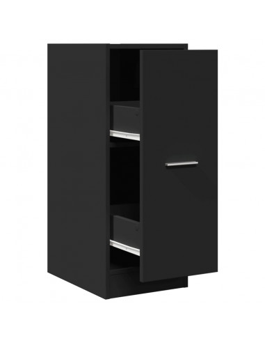 Armadietto da Farmacia Nero 30x41x77,5 cm in Truciolato