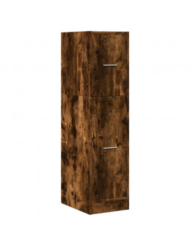 Armadietto da Farmacia Rovere Fumo 30x41x118 cm in Truciolato