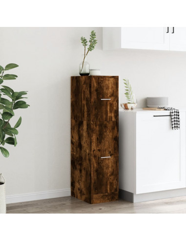 Armadietto da Farmacia Rovere Fumo 30x41x118 cm in Truciolato