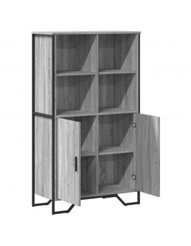 Credenza Grigio Sonoma 79,5x35,5x137,5 cm in Truciolato