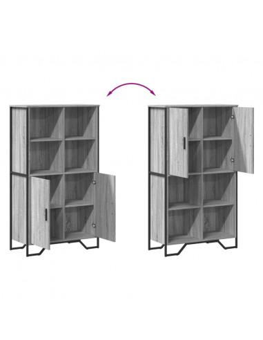 Credenza Grigio Sonoma 79,5x35,5x137,5 cm in Truciolato