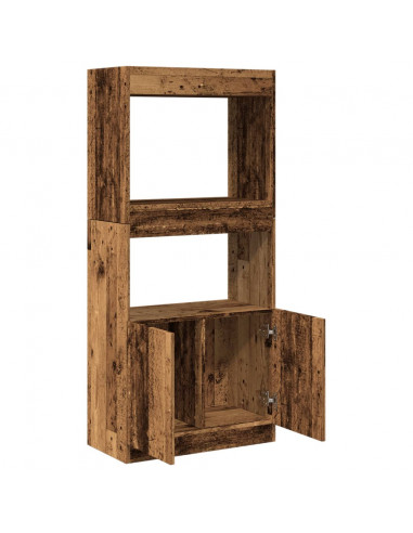 Credenza Legno Antico 63x33x140 cm in Truciolato