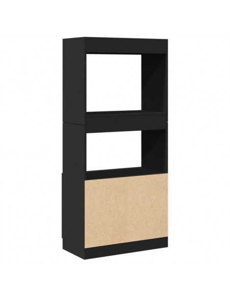 Credenza Nera 63x33x140 cm in Truciolato