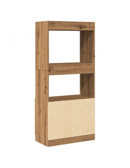 Credenza Rovere Artigianale 63x33x140 cm in Legno Multistrato