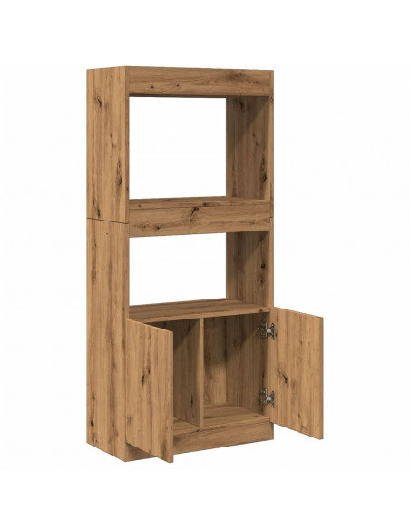 Credenza Rovere Artigianale 63x33x140 cm in Legno Multistrato