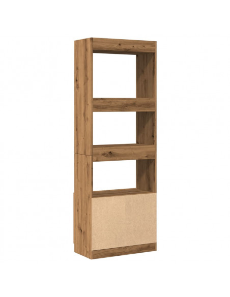 Credenza Rovere Artigianale 63x33x180 cm in Legno Multistrato