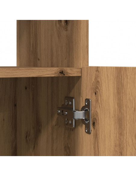 Credenza Rovere Artigianale 63x33x180 cm in Legno Multistrato