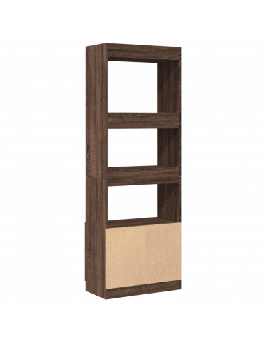 Credenza Rovere Marrone 63x33x180 cm in Truciolato