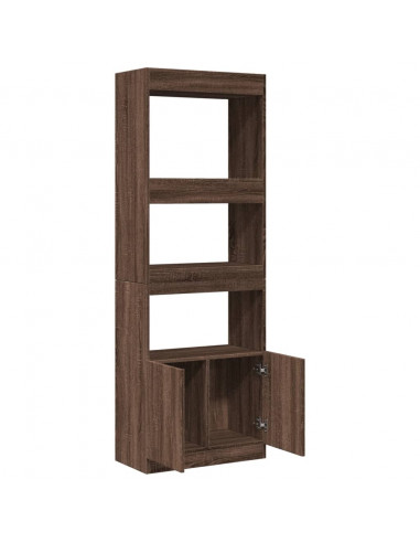 Credenza Rovere Marrone 63x33x180 cm in Truciolato