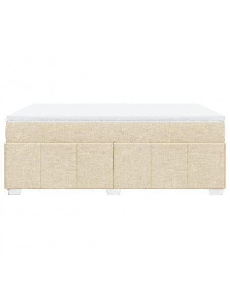 Giroletto a Molle con Materasso Crema 140x200 cm in Tessuto