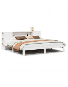 Giroletto con Libreria senza Materasso 180x200 cm in Legno Pino 2