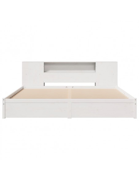 Giroletto con Libreria senza Materasso 180x200 cm in Legno Pino