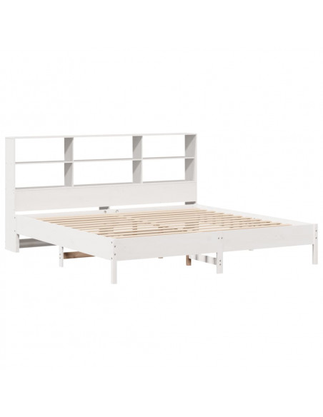 Giroletto con Libreria senza Materasso 180x200 cm in Legno Pino