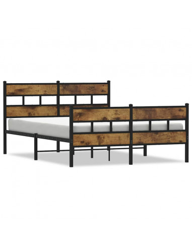 Giroletto senza Materaso in Metallo Rovere Fumo 140x190 cm