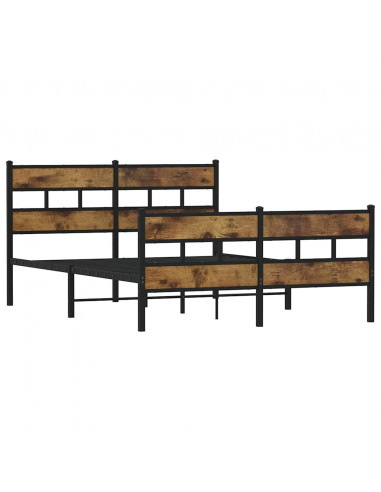 Giroletto senza Materaso in Metallo Rovere Fumo 140x190 cm