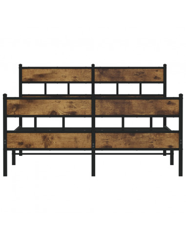 Giroletto senza Materaso in Metallo Rovere Fumo 160x200 cm