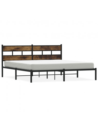 Giroletto senza Materaso in Metallo Rovere Fumo 180x200 cm