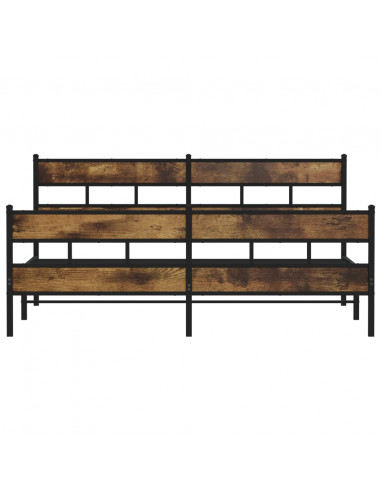 Giroletto senza Materaso in Metallo Rovere Fumo 180x200 cm