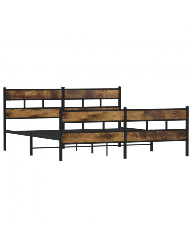 Giroletto senza Materaso in Metallo Rovere Fumo 183x213 cm