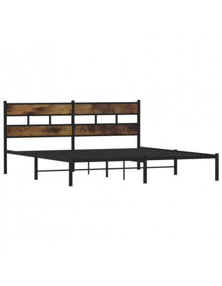 Giroletto senza Materaso in Metallo Rovere Fumo 183x213 cm