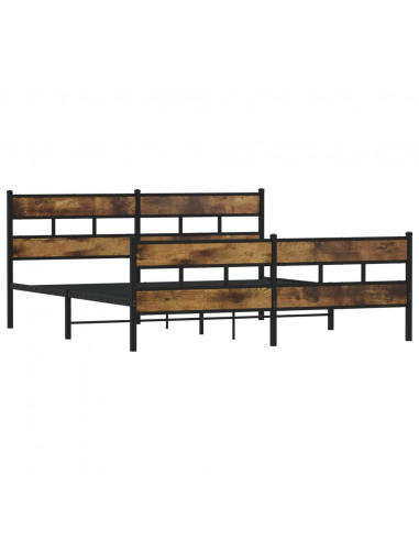 Giroletto senza Materaso in Metallo Rovere Fumo 200x200 cm