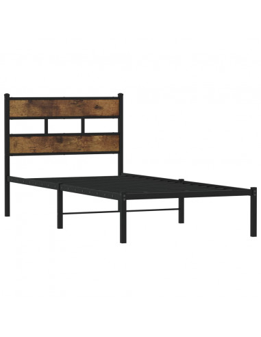 Giroletto senza Materaso in Metallo Rovere Fumo 80x200 cm