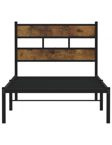 Giroletto senza Materaso in Metallo Rovere Fumo 80x200 cm