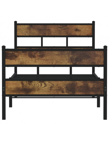 Giroletto senza Materaso in Metallo Rovere Fumo 90x200 cm