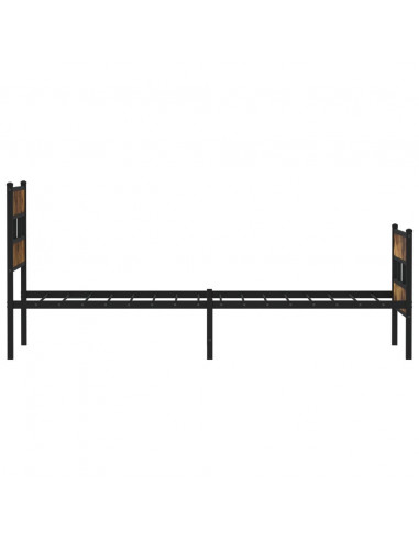 Giroletto senza Materaso in Metallo Rovere Fumo 90x200 cm