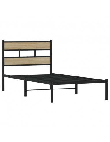 Giroletto senza Materaso in Metallo Rovere Sonoma 75x190 cm