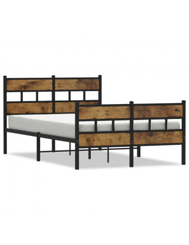 Giroletto senza Materasso in Metallo Rovere Fumo 120x190 cm