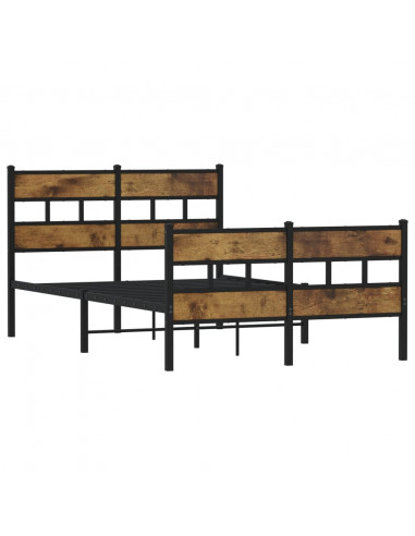 Giroletto senza Materasso in Metallo Rovere Fumo 120x190 cm