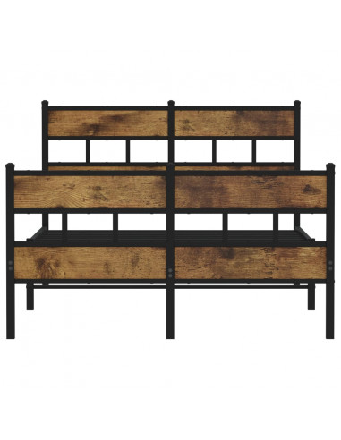 Giroletto senza Materasso in Metallo Rovere Fumo 120x190 cm