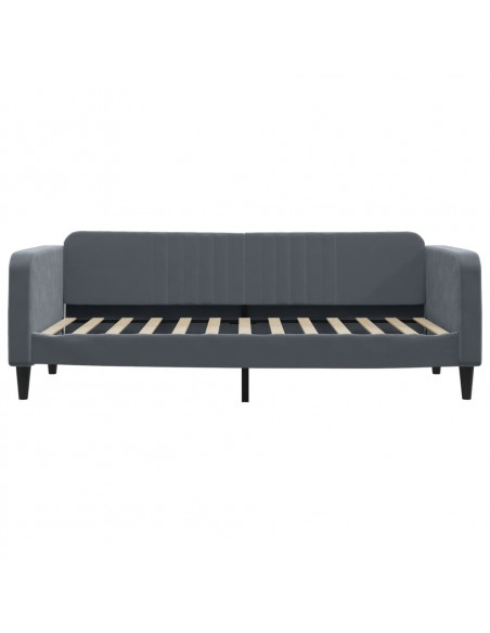 Letto da Giorno Grigio Scuro 100x200 cm in Velluto