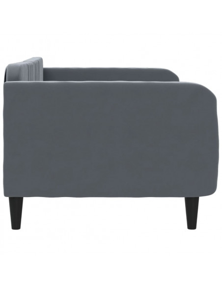 Letto da Giorno Grigio Scuro 100x200 cm in Velluto