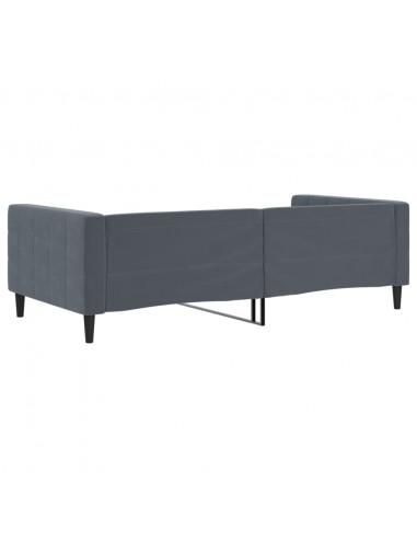 Letto da Giorno Grigio Scuro 100x200 cm in Velluto