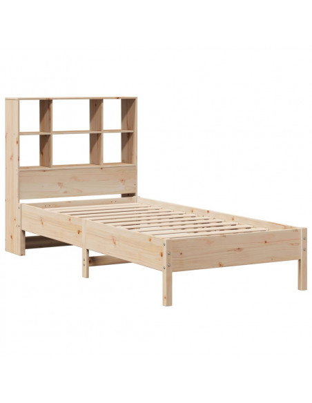 Letto Libreria senza Materasso 100x200 cm in Legno di Pino