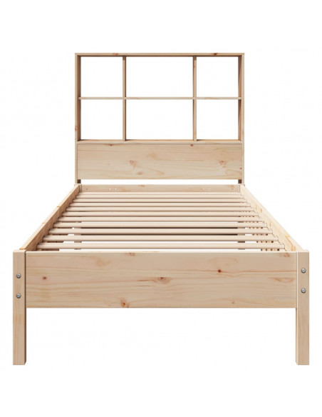 Letto Libreria senza Materasso 100x200 cm in Legno di Pino