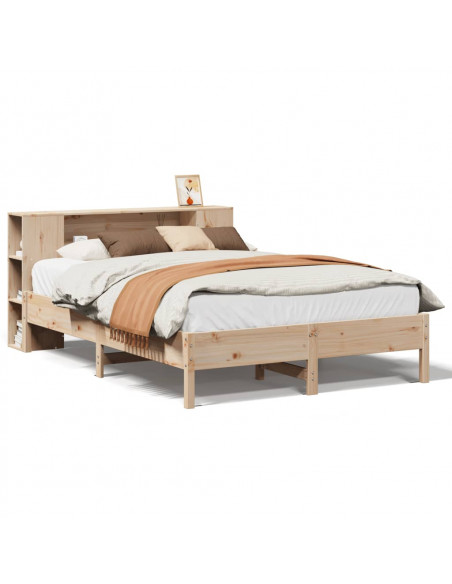 Letto Libreria senza Materasso 120x190 cm in Legno di Pino